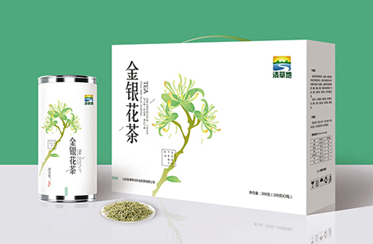 清草地——金銀花茶包裝設計